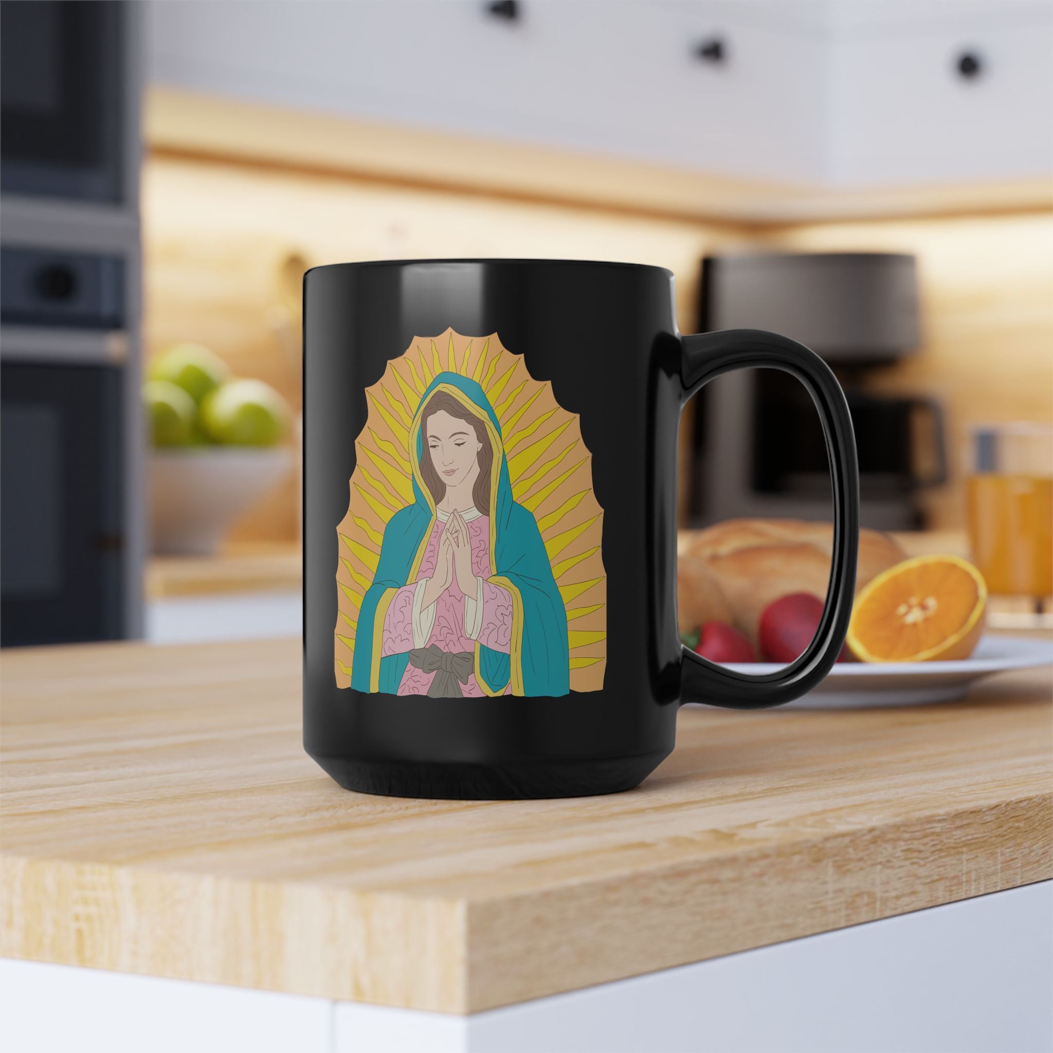 Our Lady of Guadalupe Mug with Prayer (15oz)