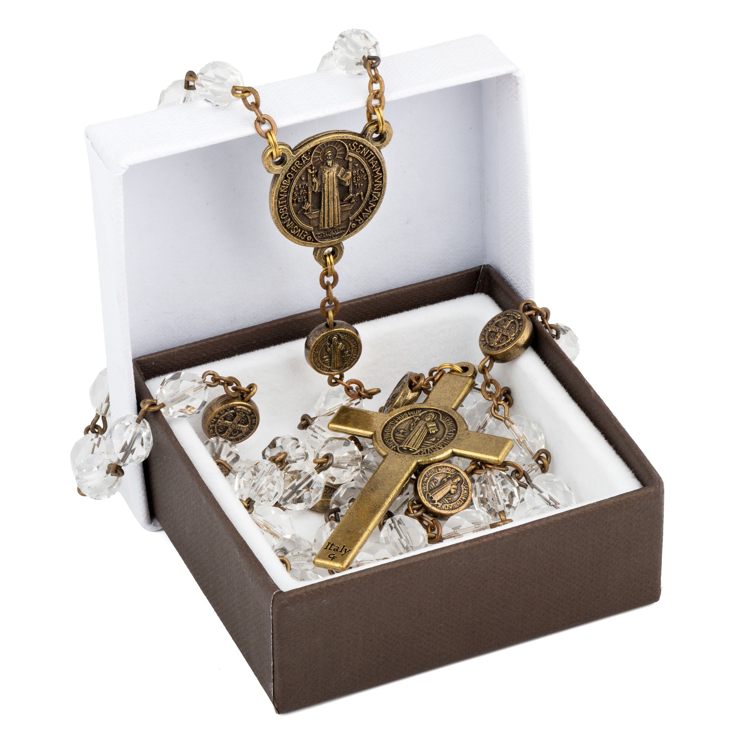 Saint Benedict Heritage Italian Crystal Rosary