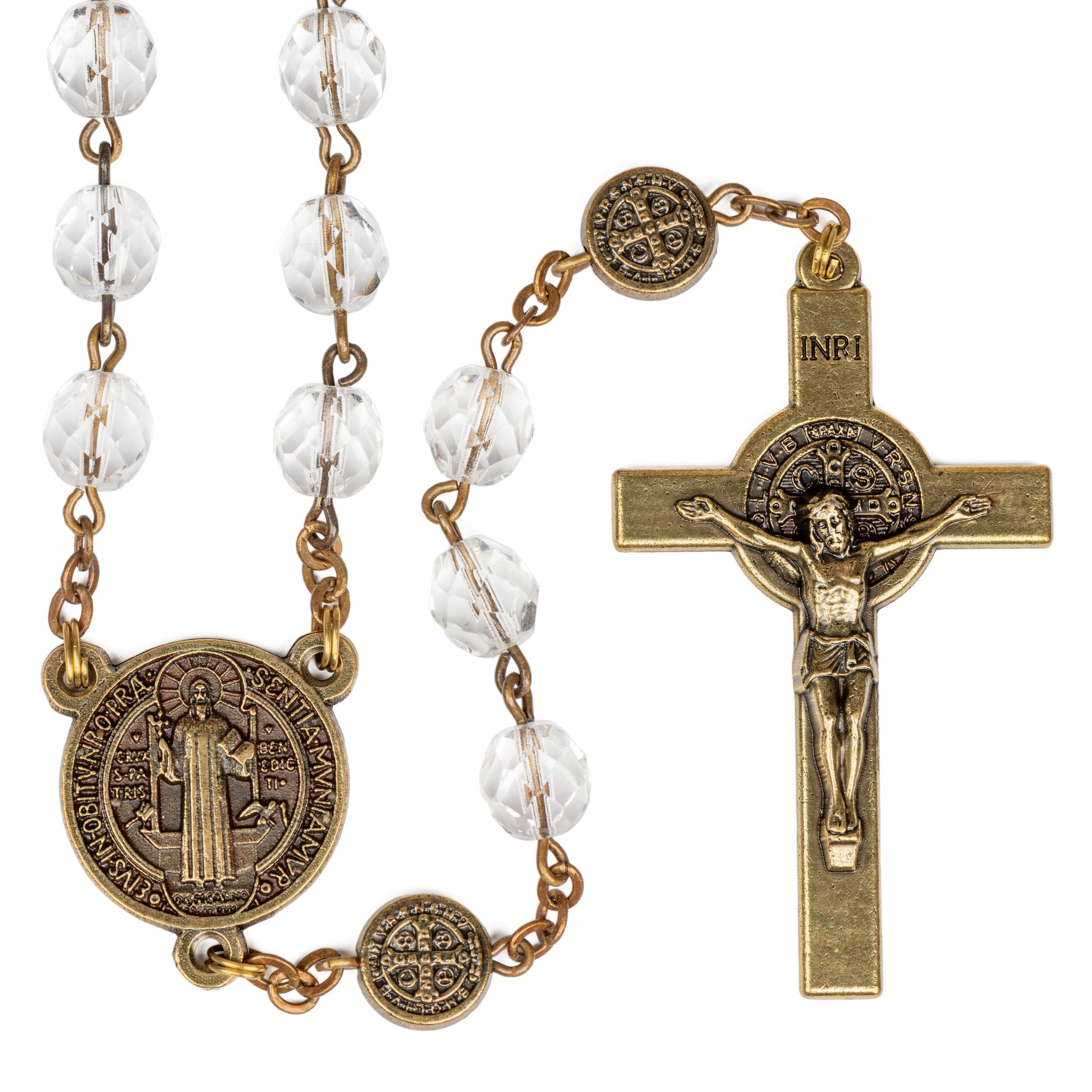 Saint Benedict Heritage Italian Crystal Rosary
