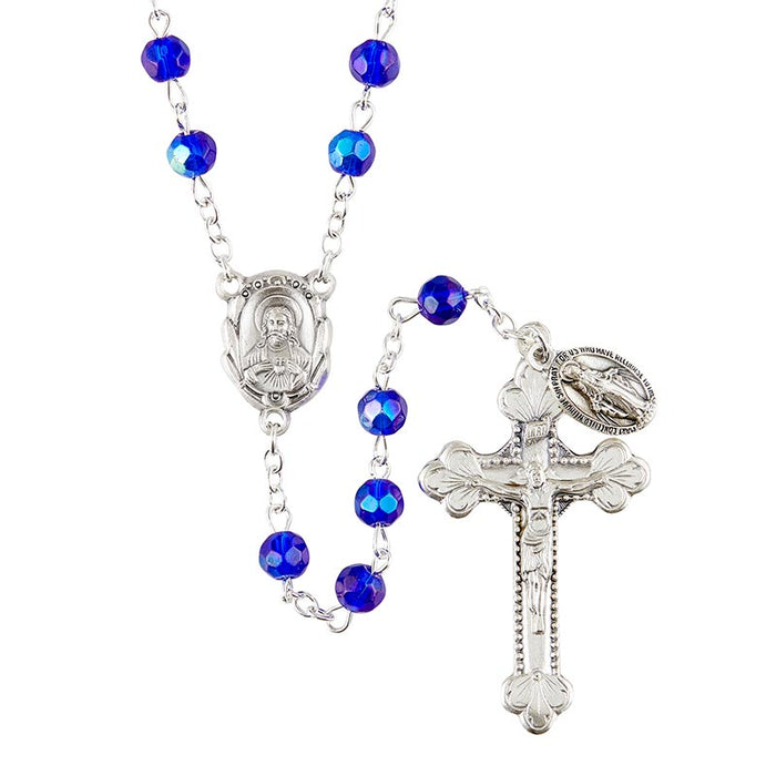 Sacred Heart Prague Sapphire Rosary
