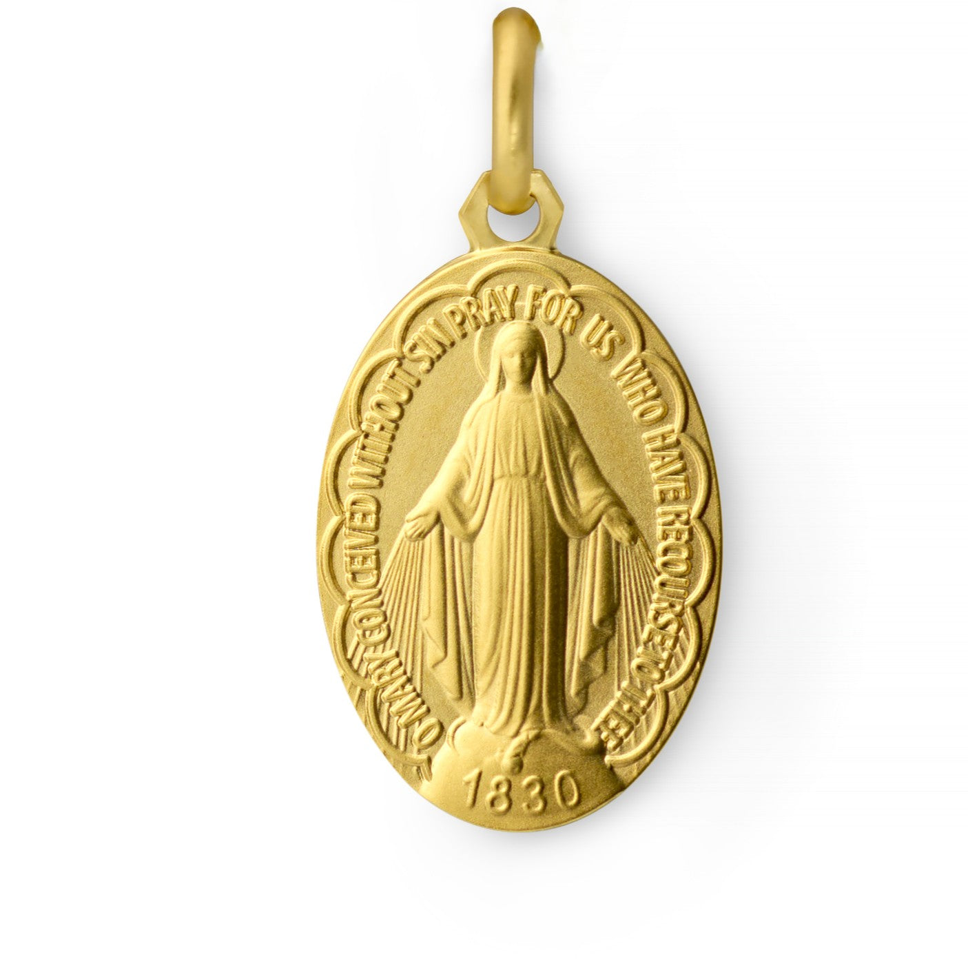 Gold Miraculous Medal Necklace