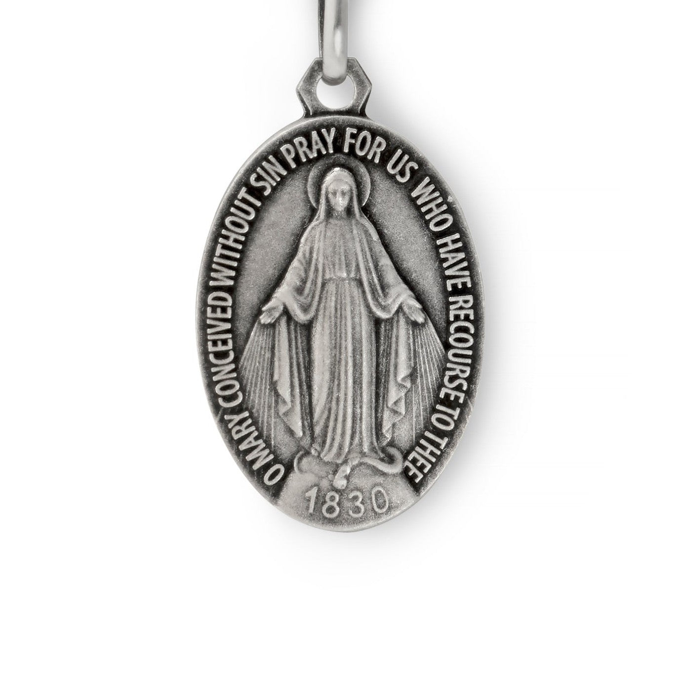 Sterling Silver Miraculous Medal Necklace