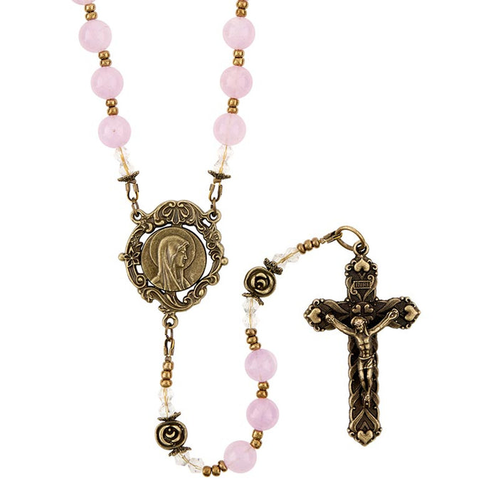 Pink Vintage Opal Healing Waters Rosary by Creed