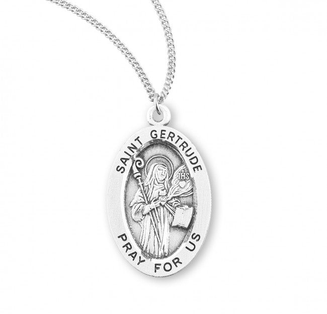 Sterling Oval St Gertrude Medal