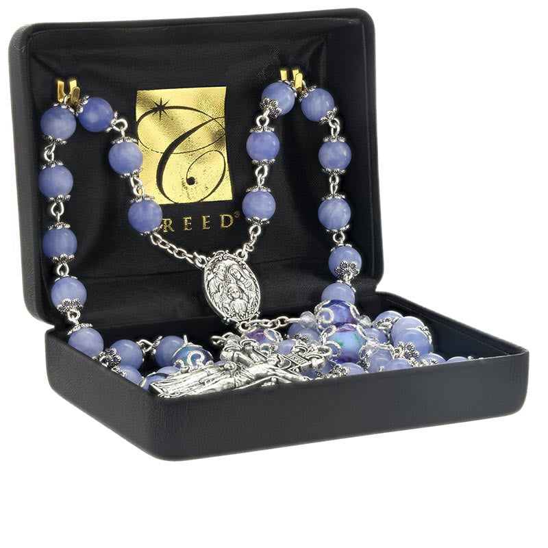 Holy Family Giulia Signorelli Rosary in black velvet gift box