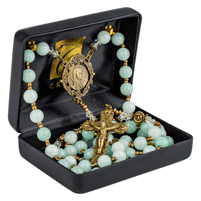 Creed Green Amazonite Healing Waters Rosary