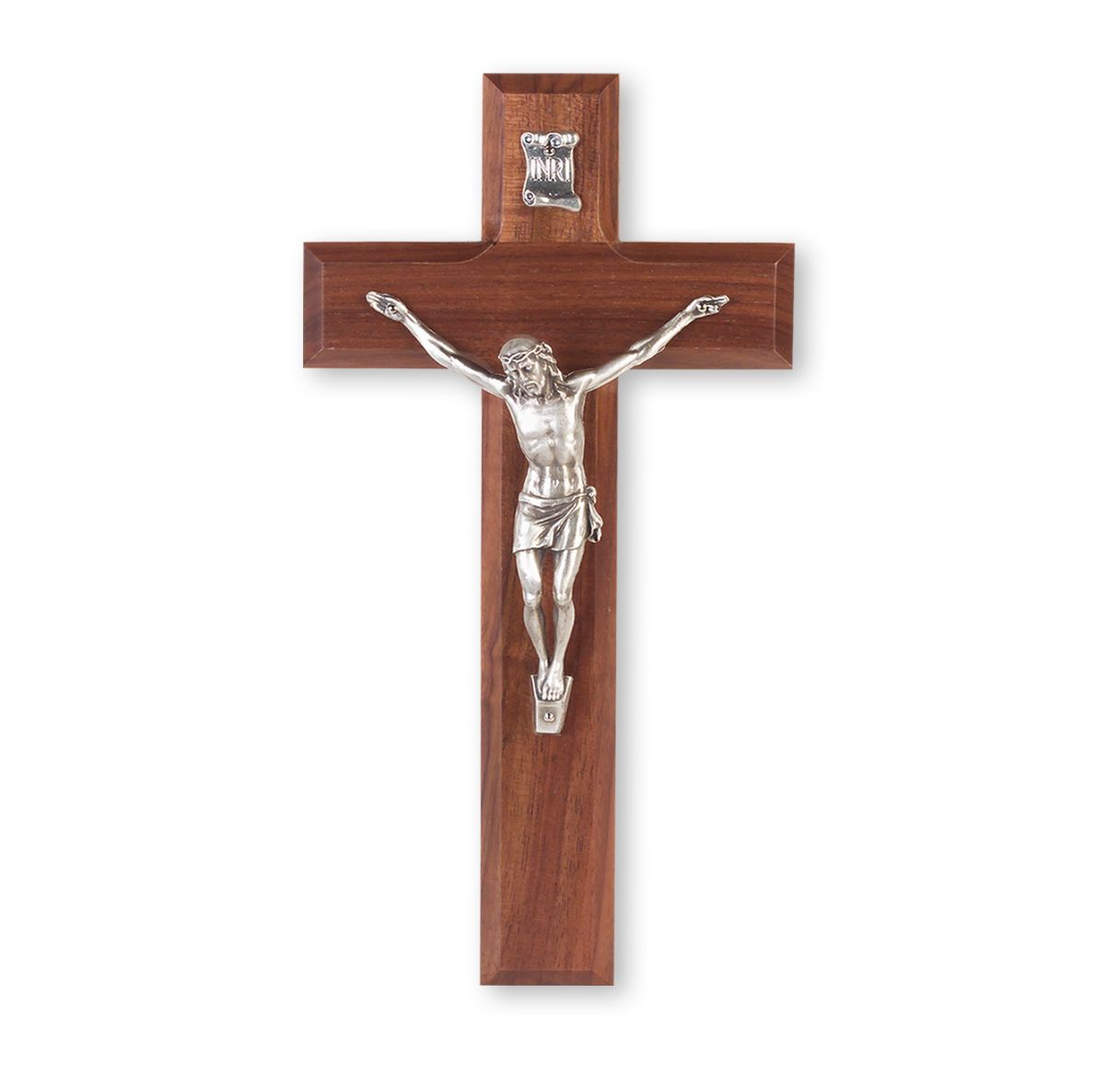 10" Walnut Wood Crucifix