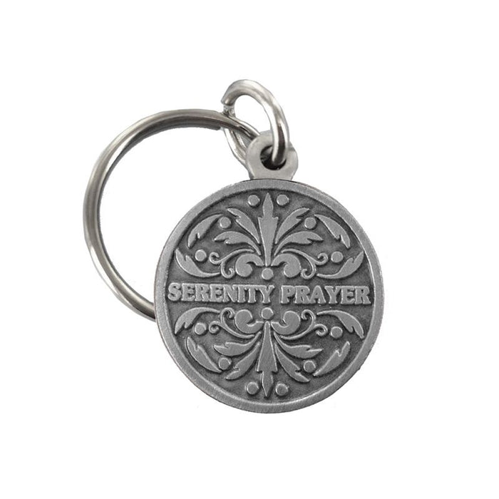 Round Serenity Prayer Key Chain