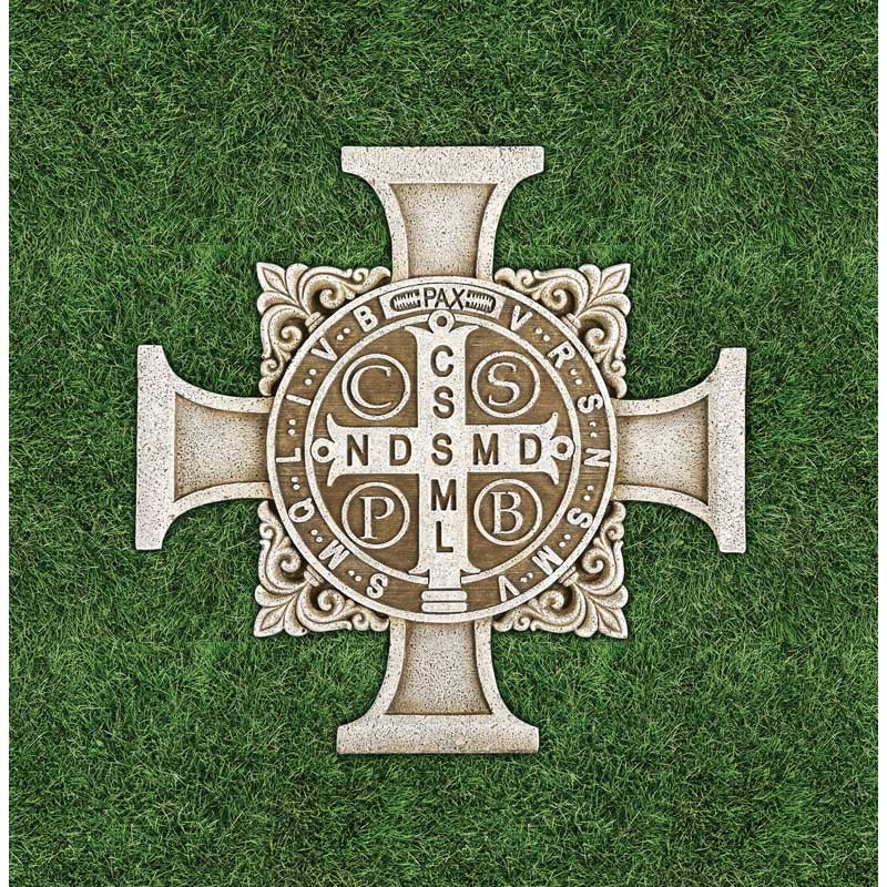 Saint Benedict Stepping Stone Garden Cross Christian Brands Catholic
