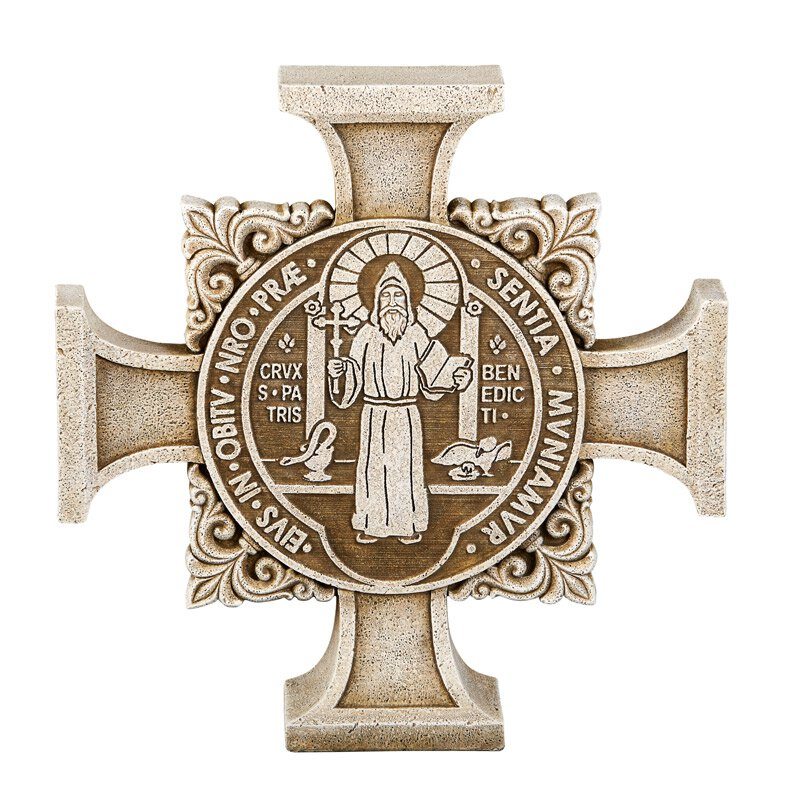 Saint Benedict Stepping Stone Garden Cross Christian Brands Catholic