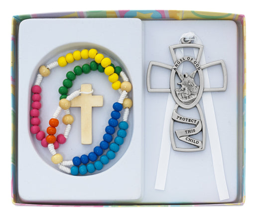 Baby Rosary Set with Guardian Angel | Baptism Gift Rosary McVan 