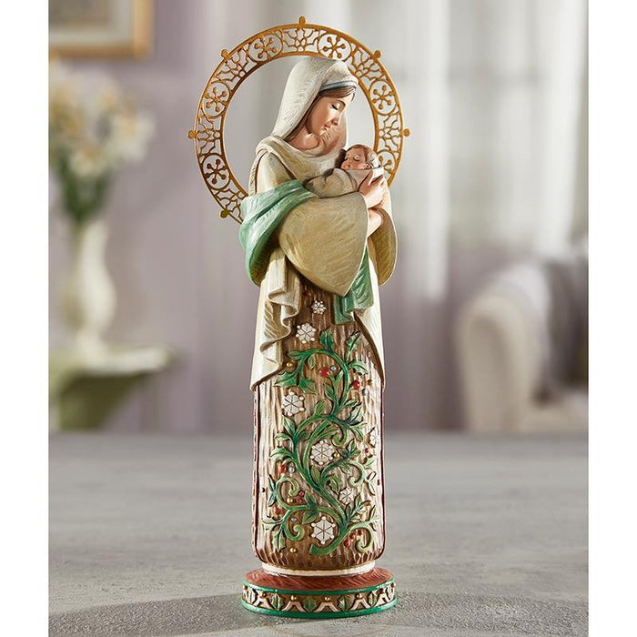 Madonna and Child - Winter Figurine Statue Christian Brands Catholic