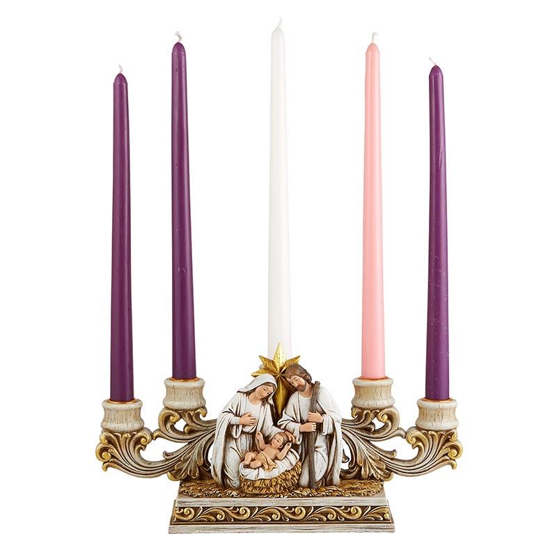 11" Nativity Advent Candleholder Christian Brands Catholic