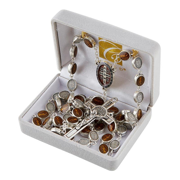Saint Benedict Enamel Rosary Rosary Christian Brands Catholic