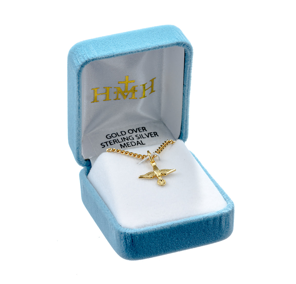 Holy Spirit Gold Over Sterling Silver Medal HMH