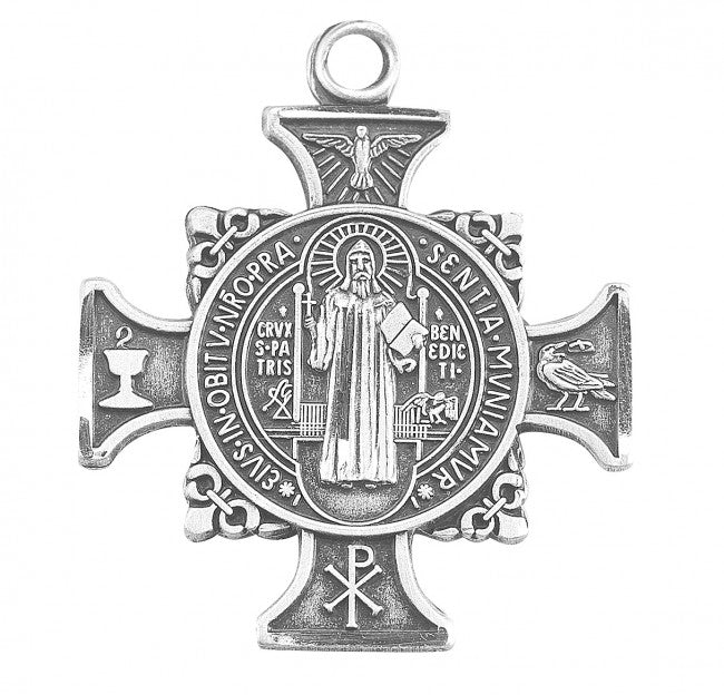 Sterling Silver Maltese Benedictine Medal Medal HMH