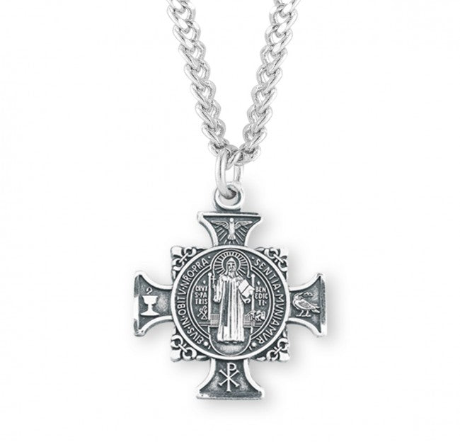 Sterling Silver Maltese Benedictine Medal Medal HMH