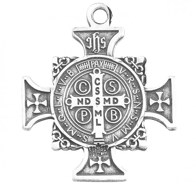 Sterling Silver Maltese Benedictine Medal Medal HMH