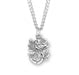 Sterling Silver Double Rose Bud Miraculous Medal Medal HMH 