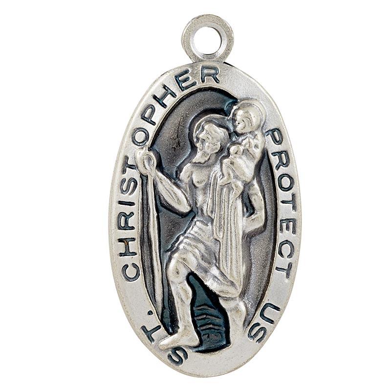Creed® St. Christopher Medal with 20" Chain The Roman Catholic Store