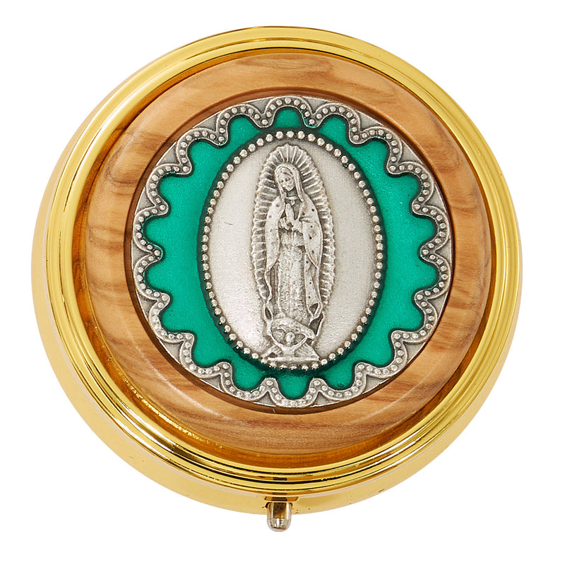 Wooden Guadalupe Rosary Box