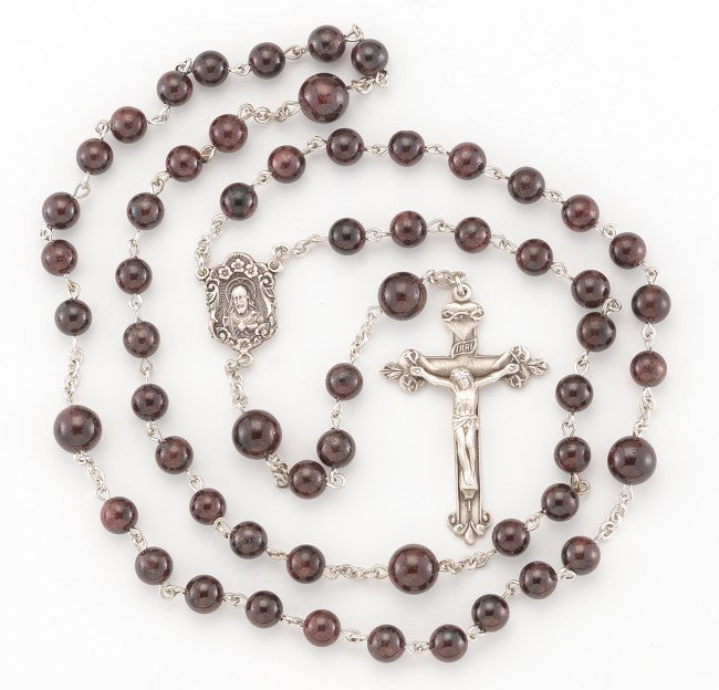 Round Garnet Rosary