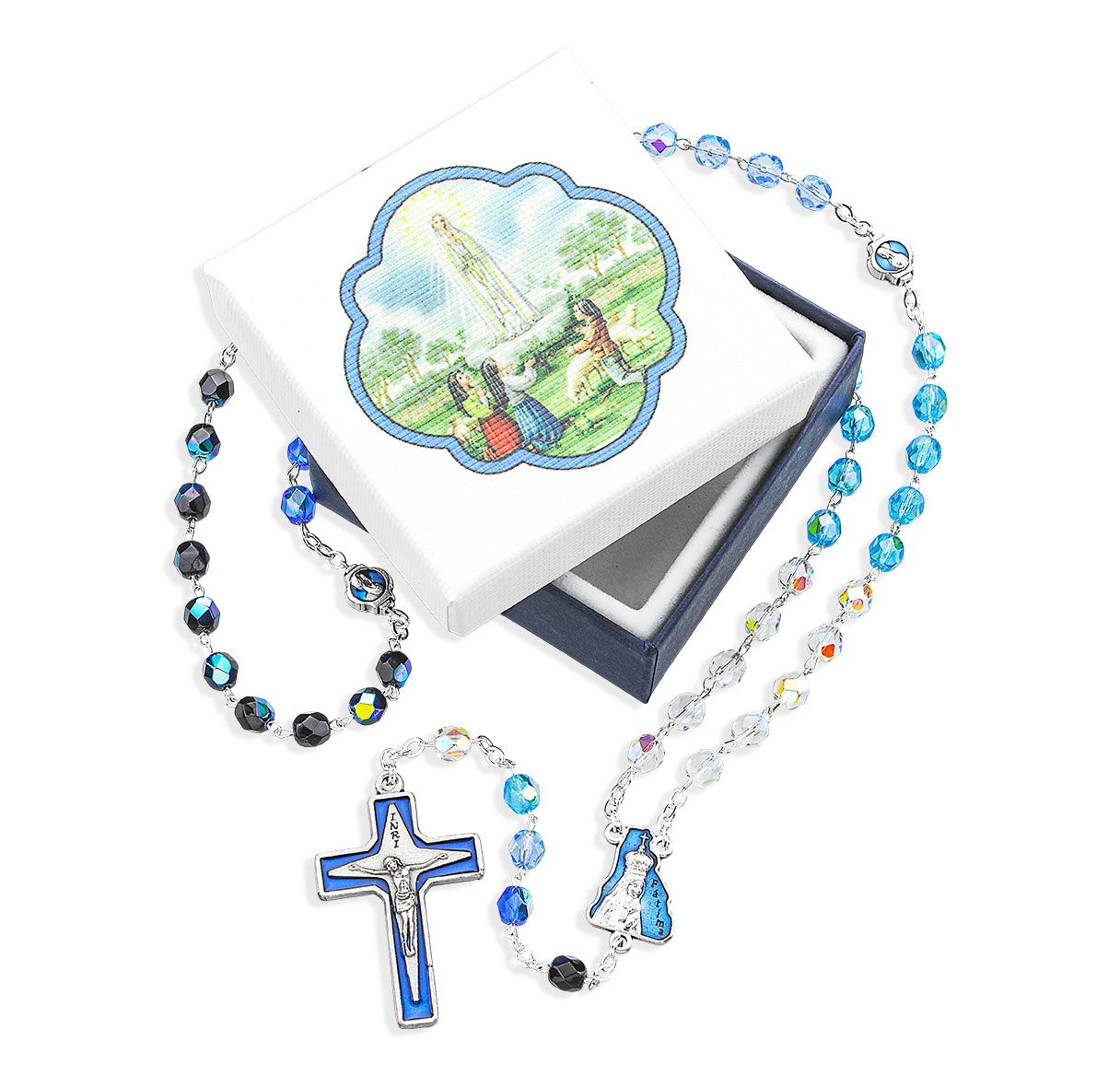Our Lady of Fatima Apparition Crystal Rosary