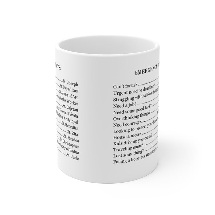 Emergency Contact Mug