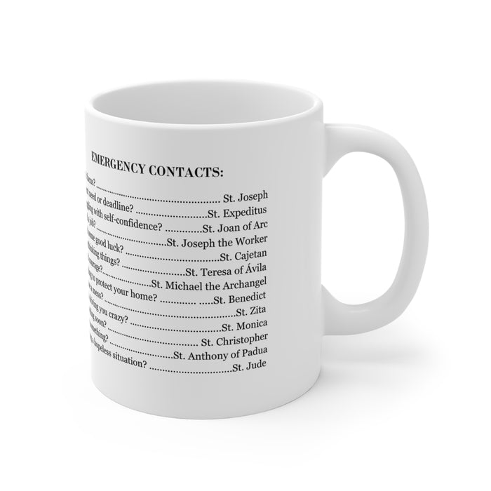 Emergency Contact Mug