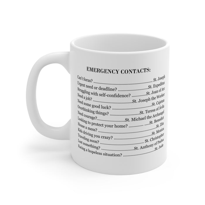 Emergency Contact Mug