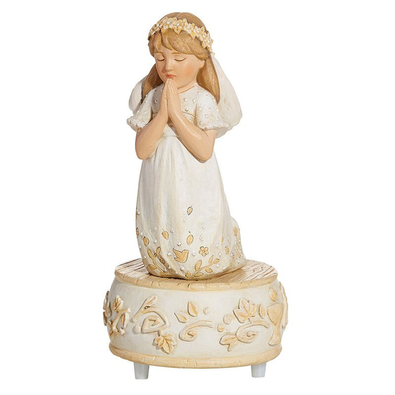 Remembrance of Me First Communion Musical Figurine - Girl