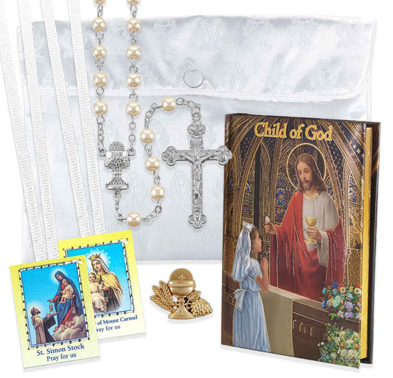 6-Piece Deluxe First Communion Gift Set for Girls