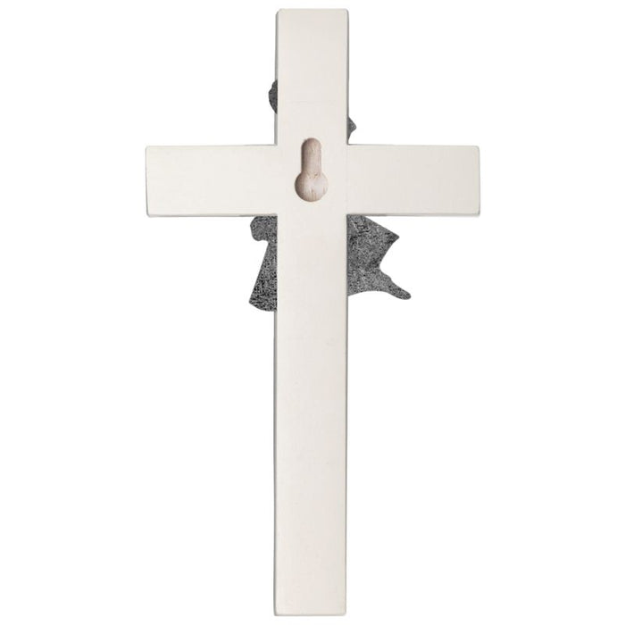 Painted White Wood First Communion Girl Wall Cross