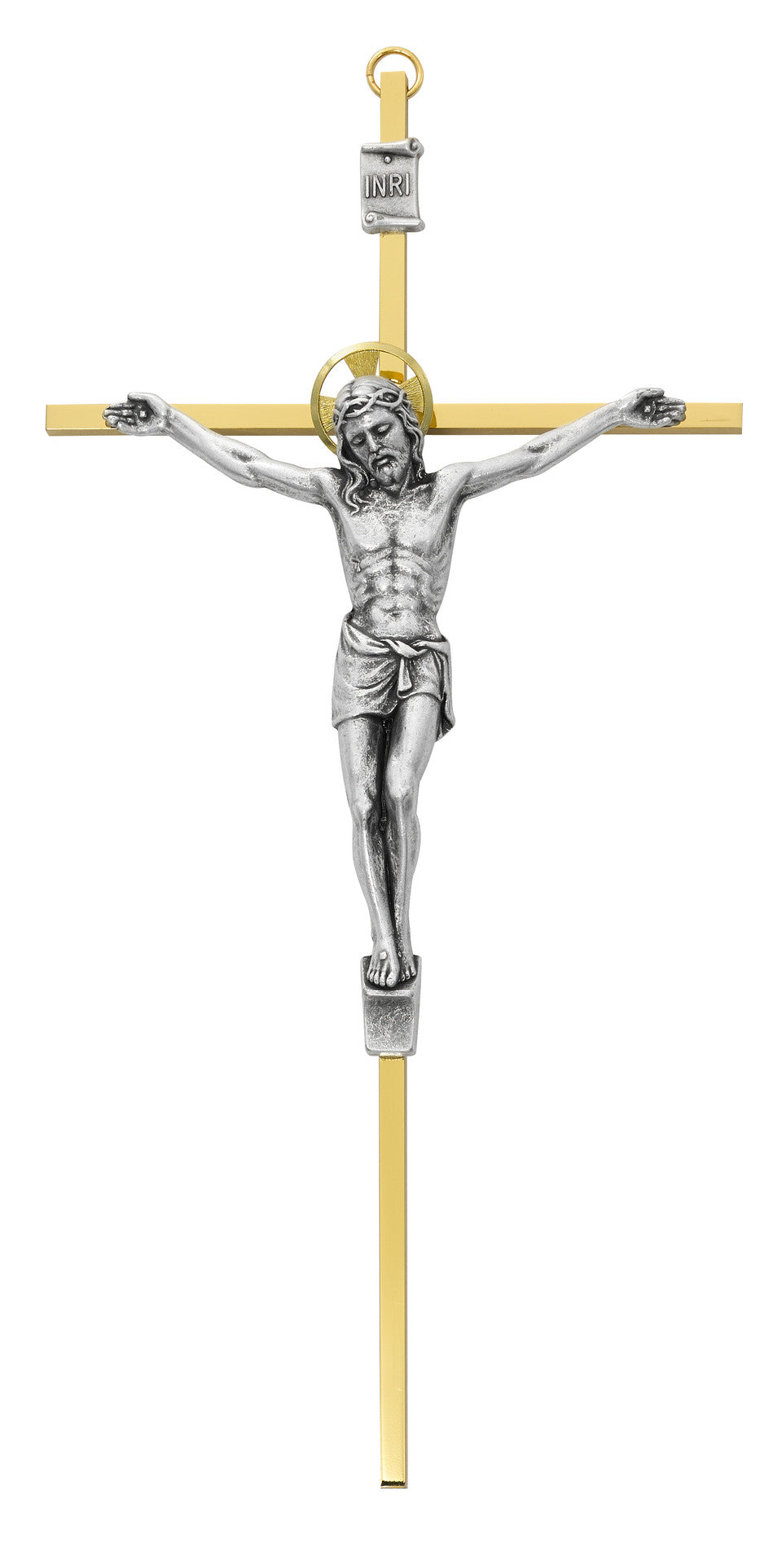10" Tutone Brass Crucifix