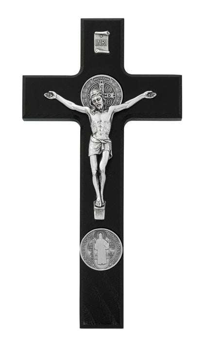 9 Inch St. Benedict Black Coin Crucifix