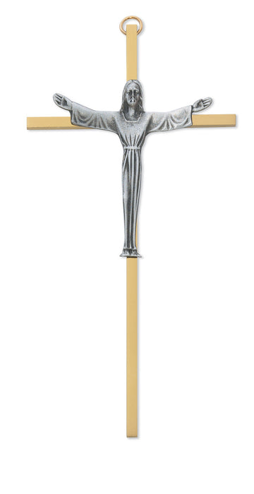 7 Inch Risen Christ Brass Crucifix