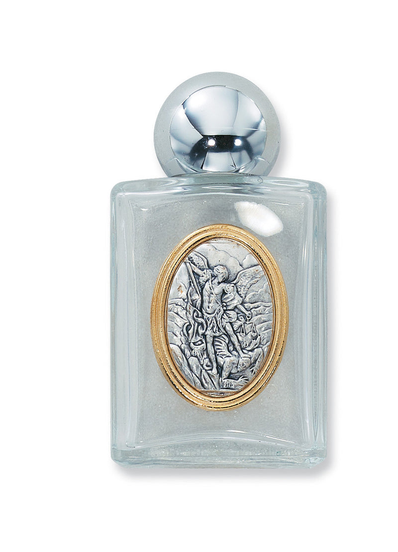St Michael Glass Holy Water Bottle