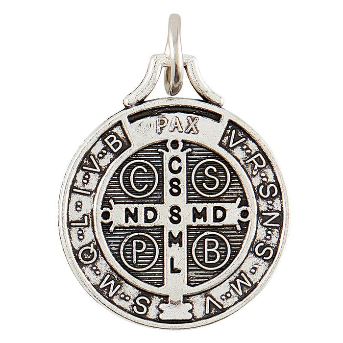 Silver Saint Benedict Medals - Pack of 12