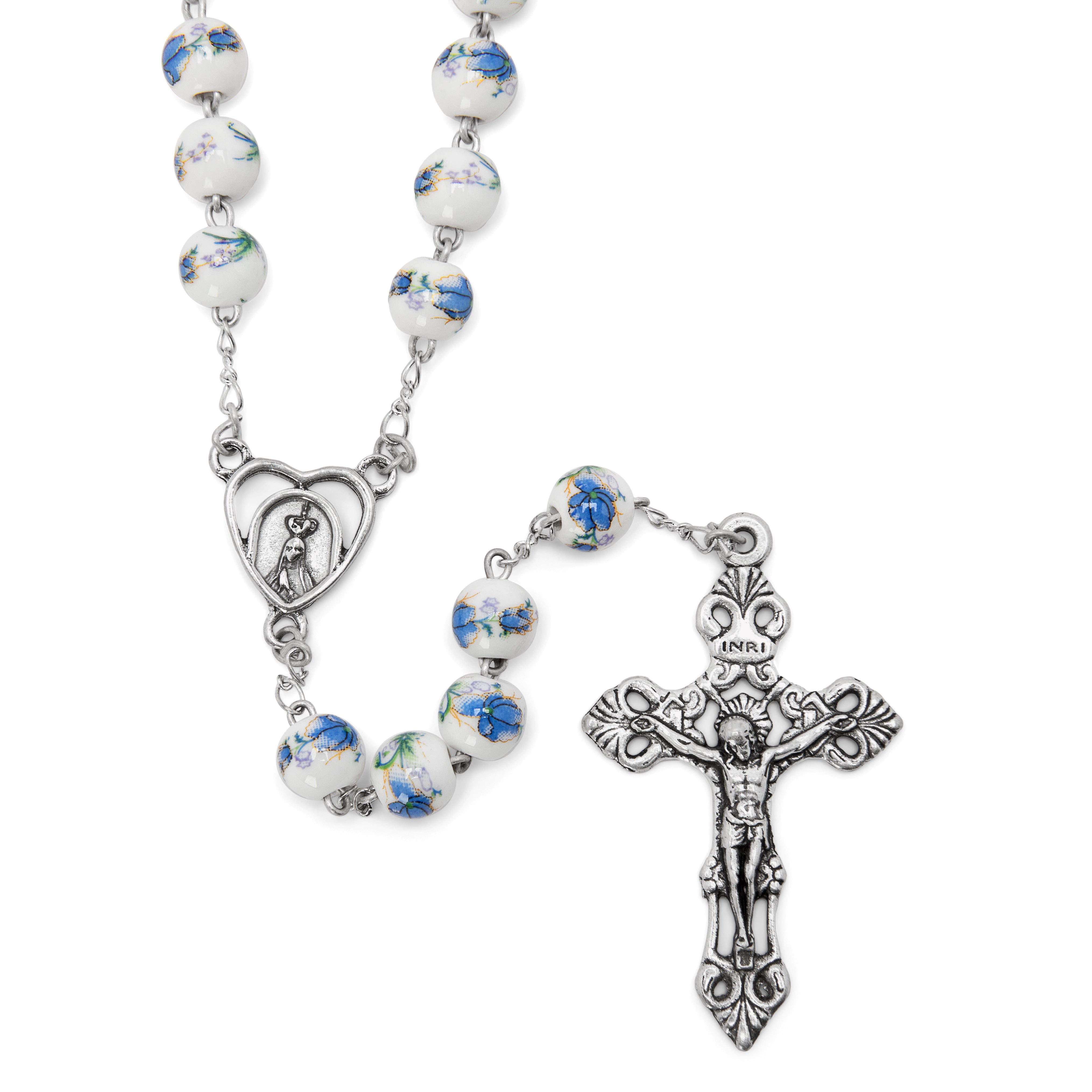 Our Lady of Fatima Flower Bead Rosary
