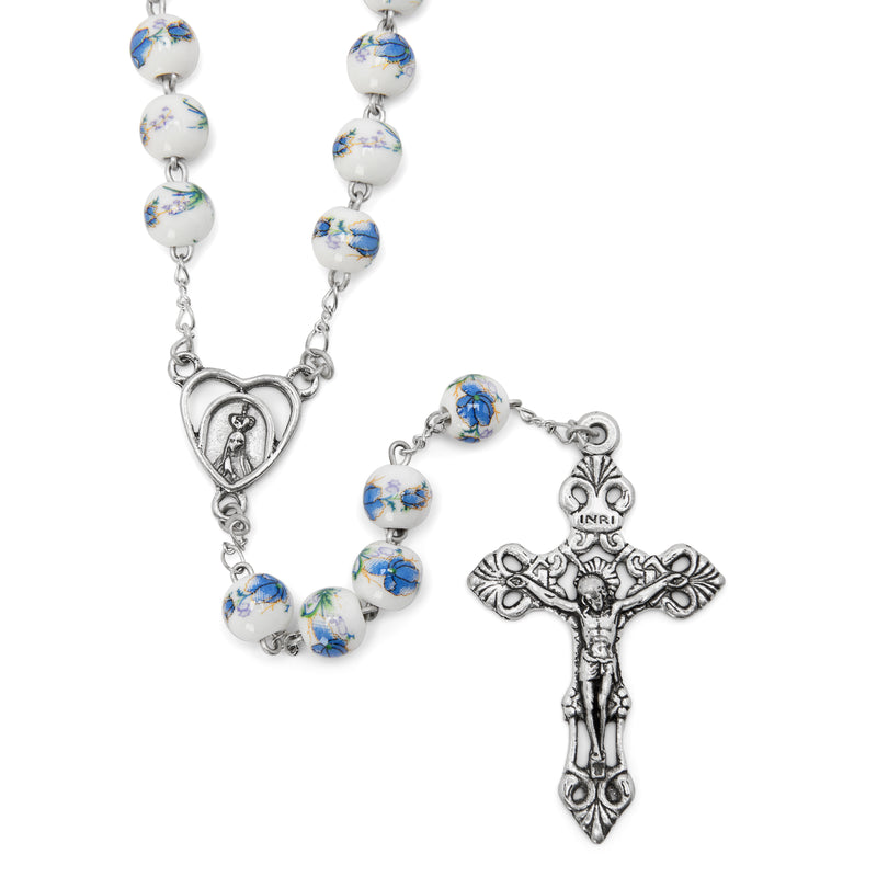 Our Lady of Fatima Flower Bead Rosary