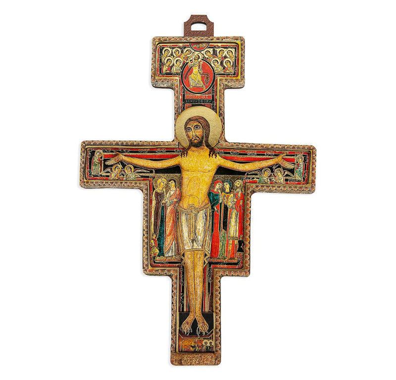 San Damiano Crucifix Cross Made In Italy 9.5" New In Package - Foto 2