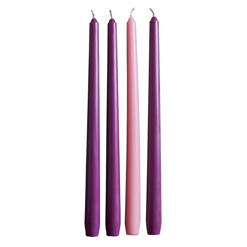 12" Paraffin  Advent Taper Candle
