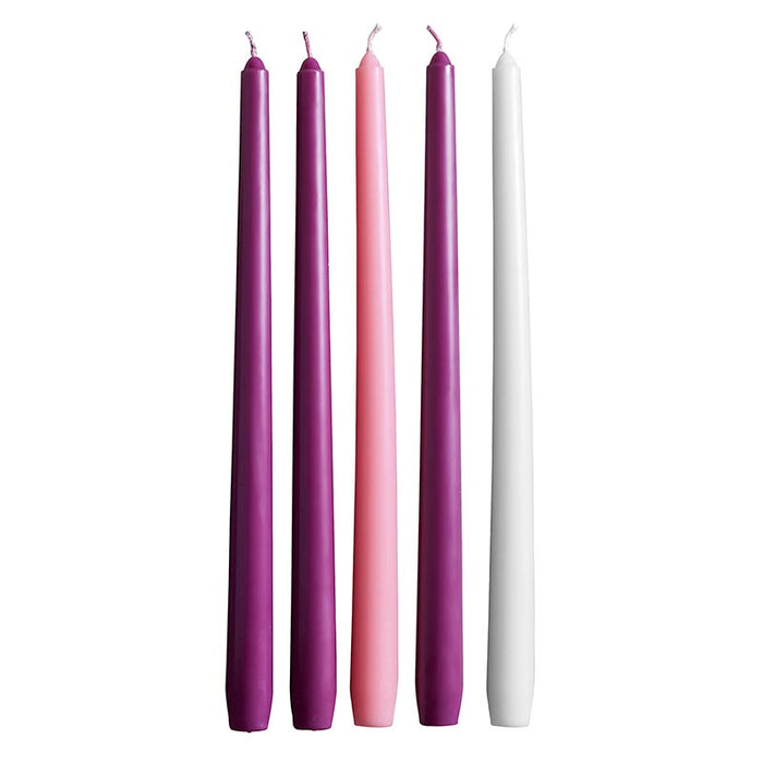 12" Advent Taper 5-Candle Set | Set of 6