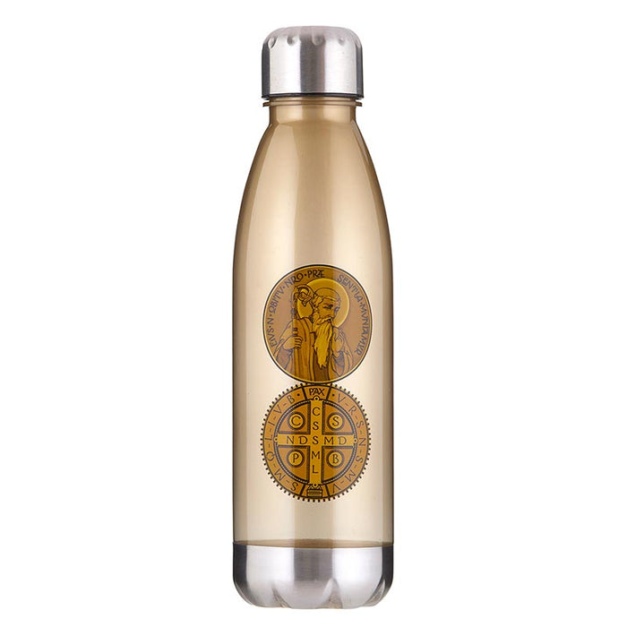 Saint Benedict Water Bottle - Gold