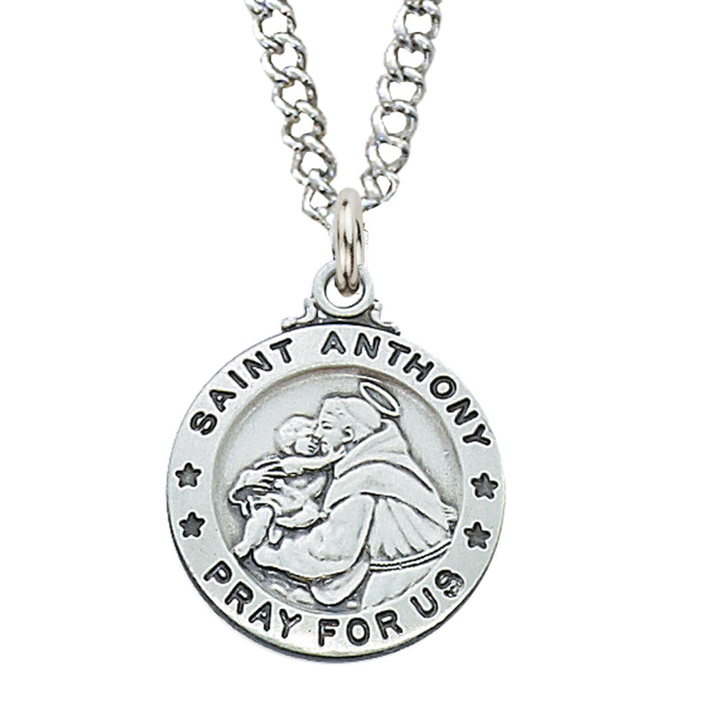 Personalizable St. Anthony Medal - Sterling Silver