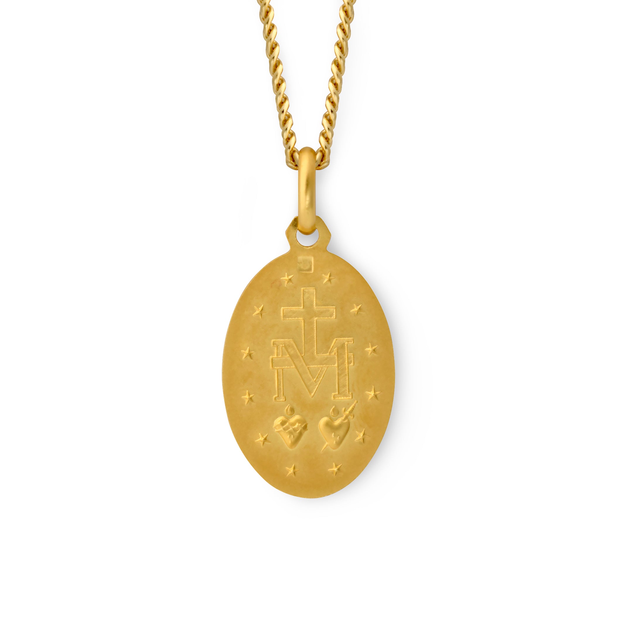 Gold Miraculous Medal Necklace