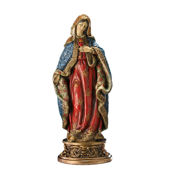 9" Immaculate Heart of Mary Statue