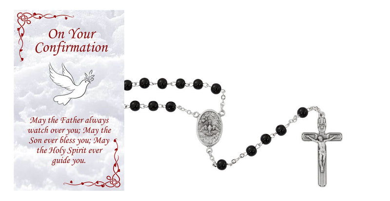 Black Confirmation Rosary