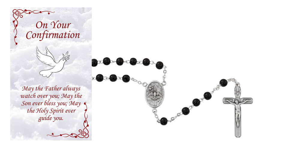 Black Confirmation Rosary