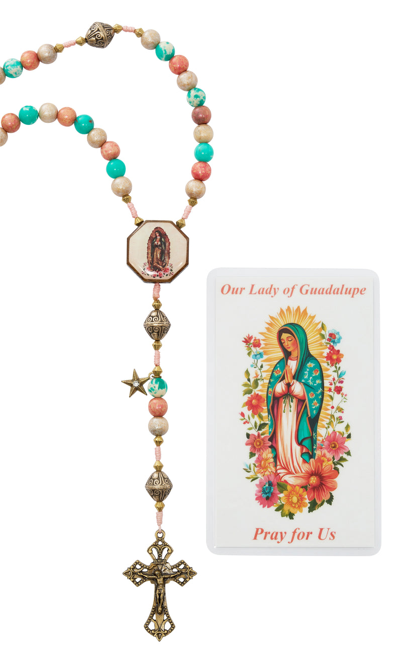 10mm Antique OL of Lady of Guadalupe Rosary